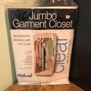 Jumbo Garment Closet for Suits, Dresses, or Coats